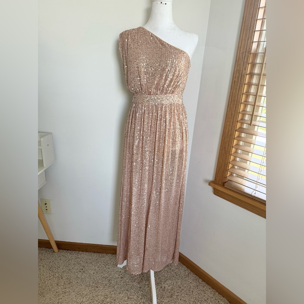 Off Shoulder Sequin Cocktail Dress